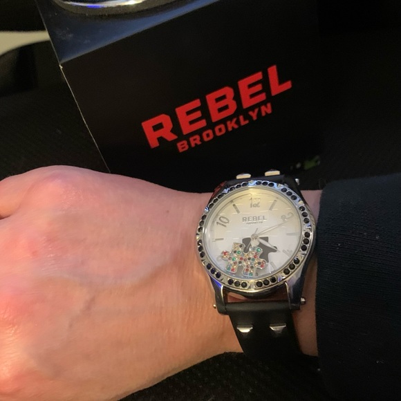 EUC Women’s Rebel Brooklyn Gravesend white face watch - Picture 4 of 7